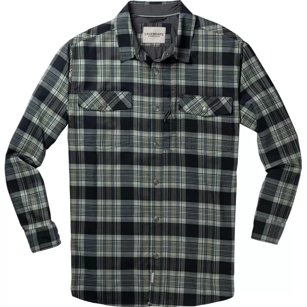 imageLegendary Whitetails Mens Legendary Outdoors Everest Performance Flannel Long Sleeve Snap Down ShirtMidnight Lake Plaid