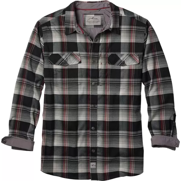 imageLegendary Whitetails Mens Legendary Outdoors Everest Performance Flannel Long Sleeve Snap Down ShirtPowderhorn Plaid