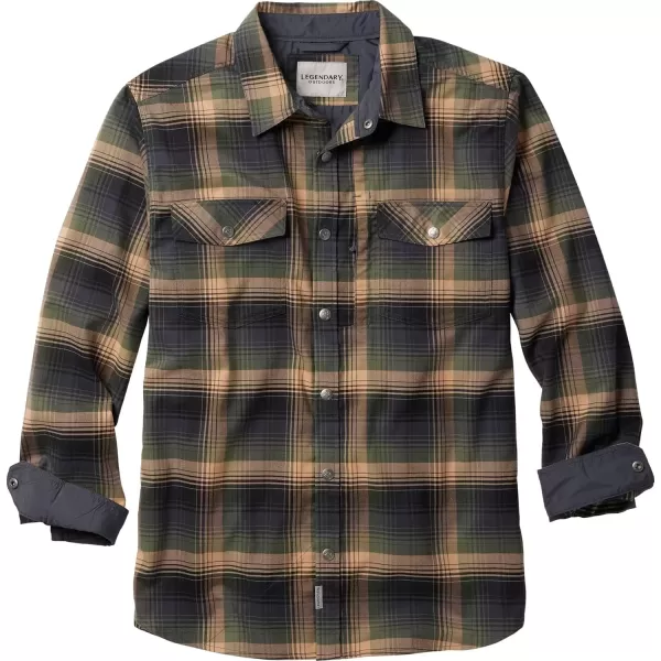 imageLegendary Whitetails Mens Legendary Outdoors Everest Performance Flannel Long Sleeve Snap Down ShirtWilderness Plaid