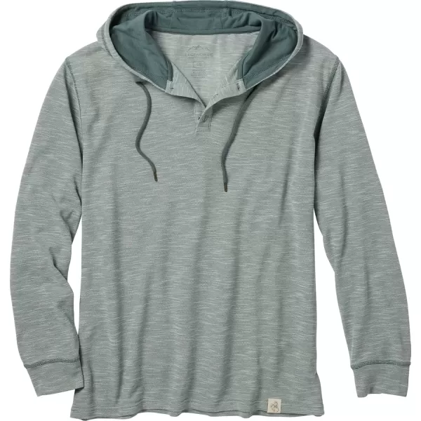 imageLegendary Whitetails Mens Legendary Outdoors Hooded Pullover Slub Knit Performance HenleyBalsam Green Slub