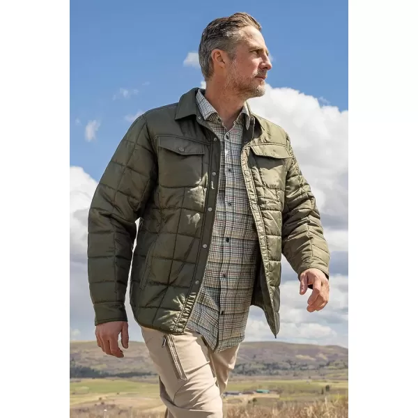 imageLegendary Whitetails Mens Legendary Outdoors Performance Quilted Snap Up Shirt JacketArmy