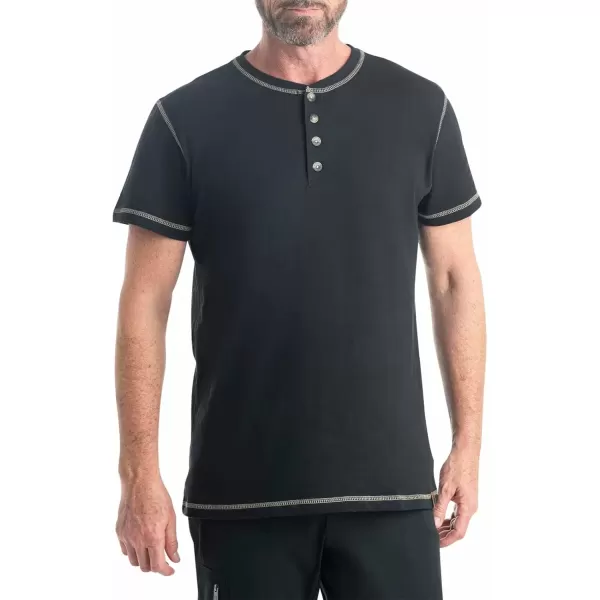 imageLegendary Whitetails Mens Maverick Slub Henley Short Sleeve ShirtBlack