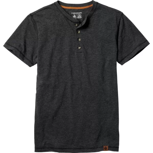 imageLegendary Whitetails Mens Maverick Slub Henley Short Sleeve ShirtCharcoal Heather