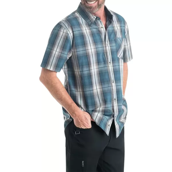 imageLegendary Whitetails Mens Poplin Short Sleeve Button Down ShirtAzure Lake Plaid