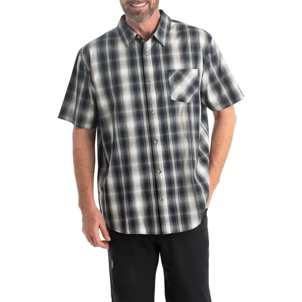 imageLegendary Whitetails Mens Poplin Short Sleeve Button Down ShirtNavy Outback Plaid