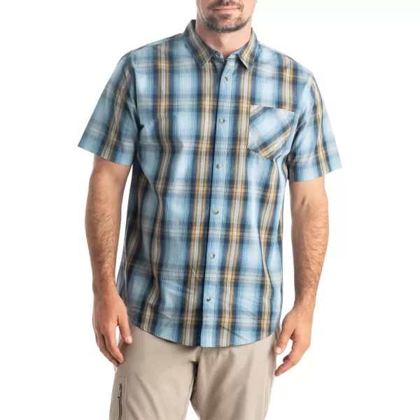 imageLegendary Whitetails Mens Poplin Short Sleeve Button Down ShirtOcean Sand Plaid