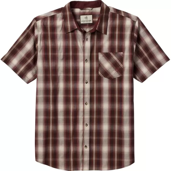 imageLegendary Whitetails Mens Poplin Short Sleeve Button Down ShirtRed Mountain Plaid