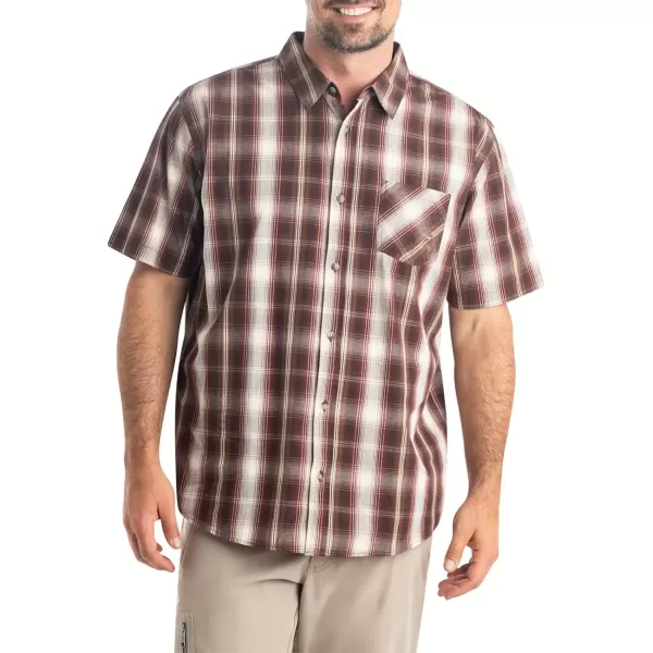 imageLegendary Whitetails Mens Poplin Short Sleeve Button Down ShirtRed Mountain Plaid