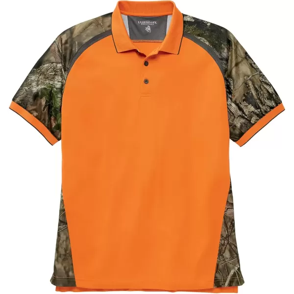 imageLegendary Whitetails Mens Pro Hunter Performance PoloBurnt Orange  Mossy Oak Country