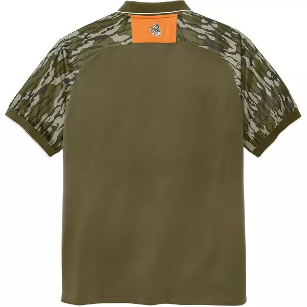 imageLegendary Whitetails Mens Pro Hunter Performance PoloDark Army  Mossy Oak Bottomland