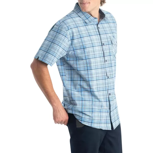 imageLegendary Whitetails Mens Textured Stretch Woven Plaid Short Sleeve ShirtBlue Ridge Plaid