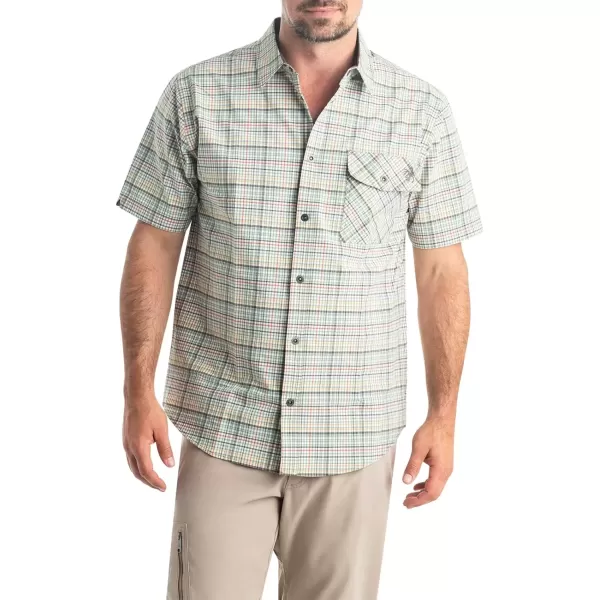 imageLegendary Whitetails Mens Textured Stretch Woven Plaid Short Sleeve ShirtGarden Ridge Seersucker Plaid