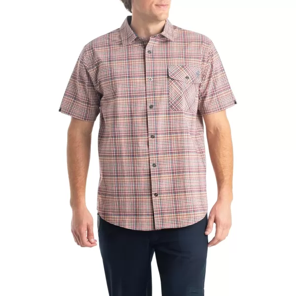 imageLegendary Whitetails Mens Textured Stretch Woven Plaid Short Sleeve ShirtHarvest Moon Plaid