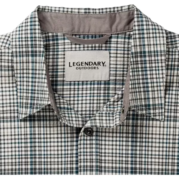 imageLegendary Whitetails Mens Textured Stretch Woven Plaid Short Sleeve ShirtNorth Beach Plaid