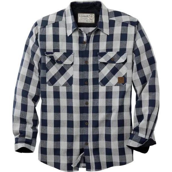 imageLegendary Whitetails Mens Tough as Buck Heavyweight Flannel ShirtBlue Buffalo Check