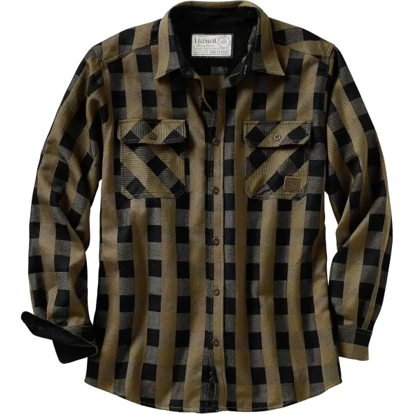 imageLegendary Whitetails Mens Tough as Buck Heavyweight Flannel ShirtRawhide Buffalo Check