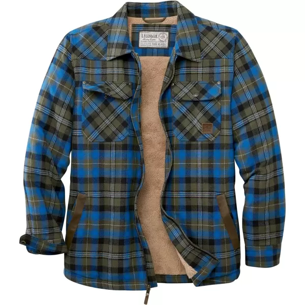 imageLegendary Whitetails Mens Tough as Buck Sherpa Lined Flannel Shirt JacketRugged Ridge Plaid