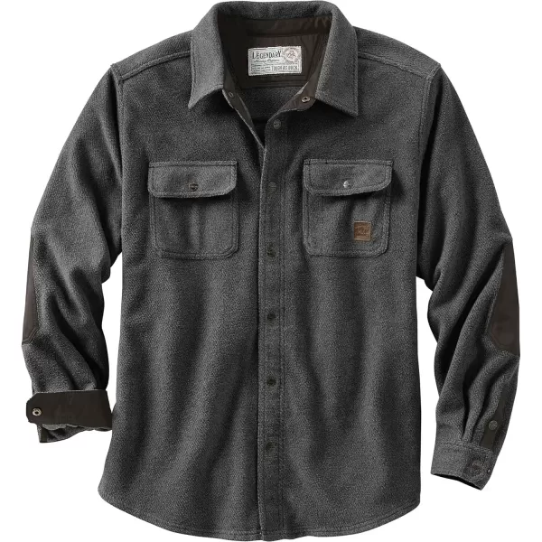 imageLegendary Whitetails Mens Tough as Buck Twill Fleece ShirtBlack Heather