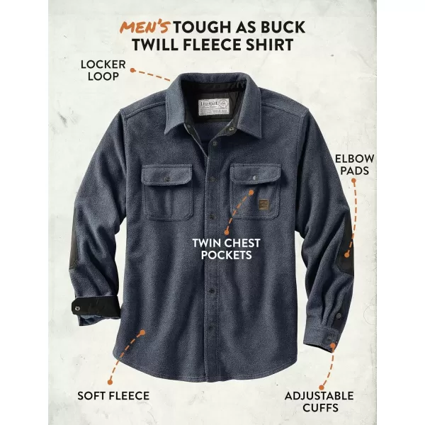 imageLegendary Whitetails Mens Tough as Buck Twill Fleece ShirtSlate Heather