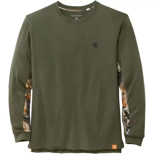 imageLegendary Whitetails Mens Backcountry Long Sleeve Camo Tshirt  Casual Crewneck Pullover Regular FitArmy