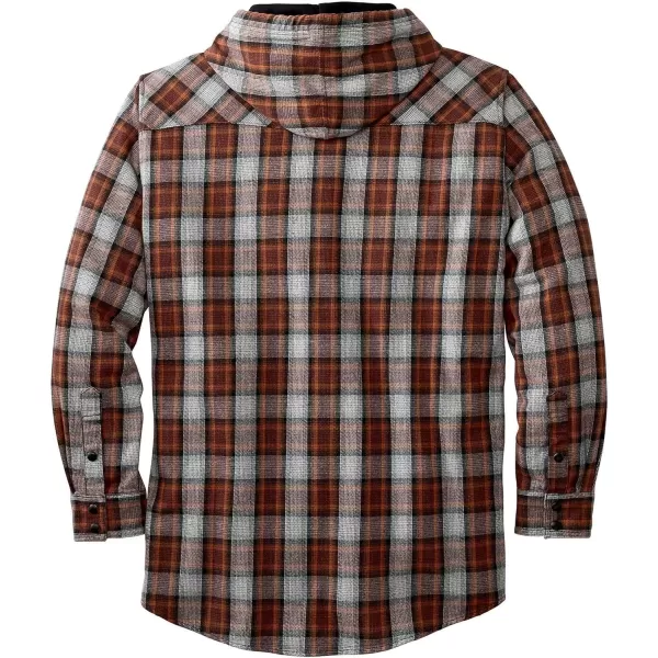 imageLegendary Whitetails Mens Backwoods Hooded Flannel ShirtDeep Rust Plaid