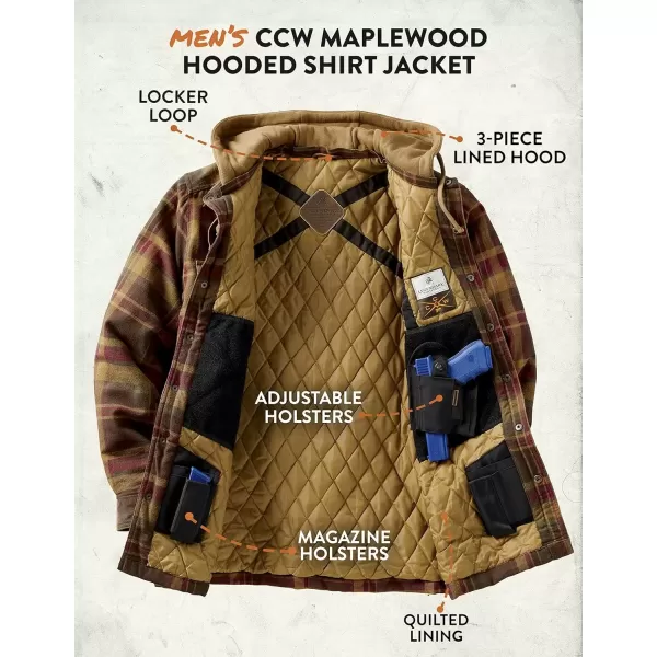 imageLegendary Whitetails Mens Concealed Carry Maplewood Hooded Shirt JacketMaplewood Plaid