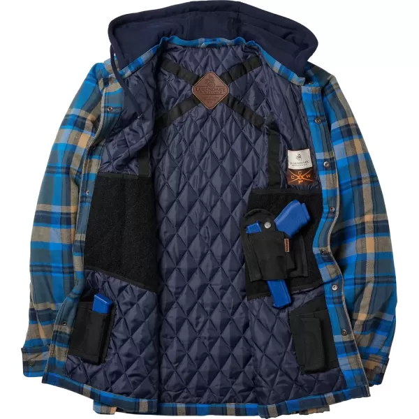 imageLegendary Whitetails Mens Concealed Carry Maplewood Hooded Shirt JacketSlate Hatchet Plaid