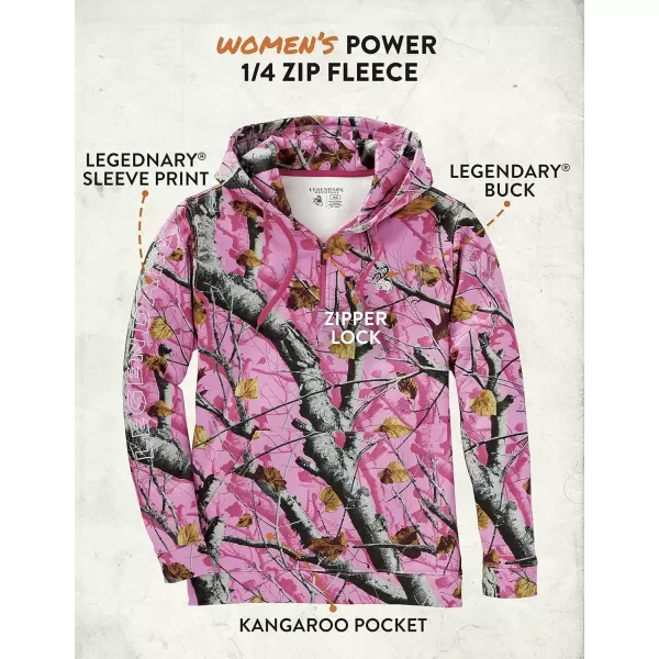 imageLegendary Whitetails Womens Power 14 Zip Fleece HoodieBig Game Pink