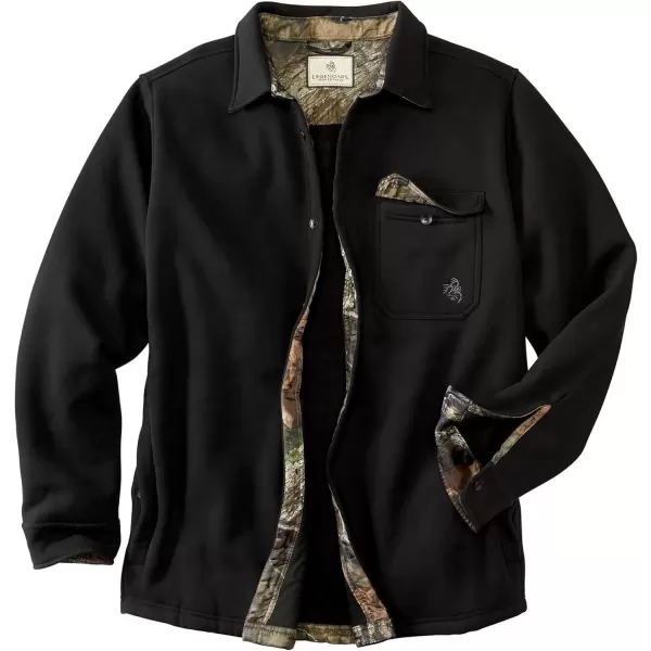 imageLegendary Whitetails Mens Big Woods Fleece Shirt JacketBlackMossy Oak Country