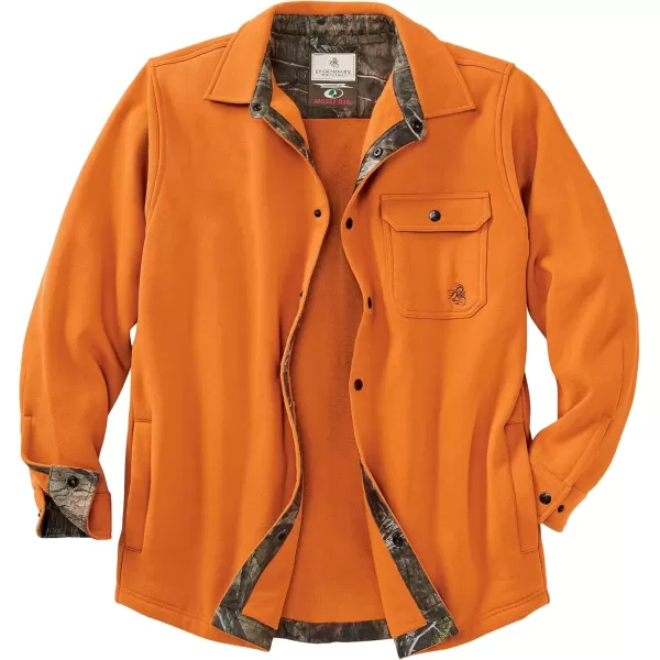 imageLegendary Whitetails Mens Big Woods Fleece Shirt JacketBurnt Orange  Mossy Oak Dna