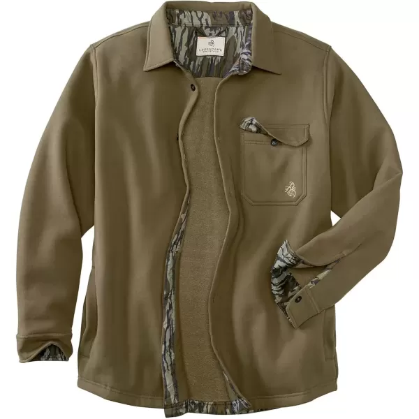 imageLegendary Whitetails Mens Big Woods Fleece Shirt JacketDark ArmyMossy Oak Bottomland