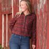 image:imageLegendary Whitetails Womens Firelight Popover Flannel TunicMoonshine Plaid