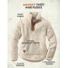 image:imageLegendary Whitetails Womens Fuzzy Hide Fleece Pullover 14 ZipWinter Heather