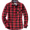 image:imageLegendary Whitetails Womens Trail Guide Fleece Button Down ShirtShotgun Shell Red Plaid