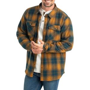 image:imageLegendary Whitetails Archer Flannel Thermal Lined Shirt Jacket for Men Quilted Insulated Plaid Work Outerwear CoatBurnt End Plaid