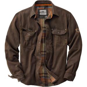image:imageLegendary Whitetails Mens Journeyman Shirt Jacket Flannel Lined Shacket for Men WaterResistant Coat Rugged Fall ClothingDark Brown