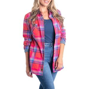 image:imageLegendary Whitetails Womens Cottage Escape Flannel Long Sleeve Plaid and Solid Color Clothes Fitted Button DownRed Hot Plaid