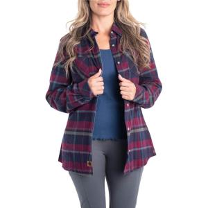 image:imageLegendary Whitetails Womens Cottage Escape Flannel Long Sleeve Plaid and Solid Color Clothes Fitted Button DownSangria Plaid