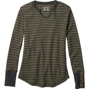 image:imageLegendary Whitetails Womens Open Sky Notch Neck Thermal ShirtArmy Stripe