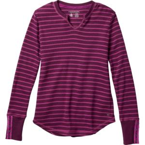 image:imageLegendary Whitetails Womens Open Sky Notch Neck Thermal ShirtGrape Stripe