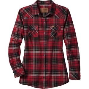 image:imageLegendary Whitetails Womens Stockyards Plaid Flannel ShirtScarlet Plaid