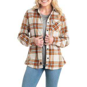 image:imageLegendary Whitetails Womens Trail Guide Fleece Button Down ShirtLonghorn Plaid