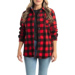 image:imageLegendary Whitetails Womens Trail Guide Fleece Button Down ShirtShotgun Shell Red Plaid