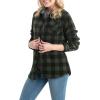 image:imageLegendary Whitetails Ladies Trail Guide Fleece Plaid Button Up ShirtNight Forest Plaid Green