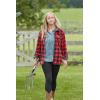 image:imageLegendary Whitetails Ladies Trail Guide Fleece Plaid Button Up ShirtShotgun Shell Red Plaid