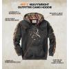 image:imageLegendary Whitetails Mens Camo Hoodie Midweight VNeck Design Pullover SweatshirtCharcoal Heather