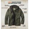 image:imageLegendary Whitetails Mens Casual Coat with Hood Waxed Cotton Water Resistant JacketArmy