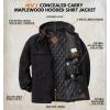 image:imageLegendary Whitetails Mens Ccw Hooded Flannel Shirt Jacket Polyfill Insulated Quilted ShacketBlack Heather