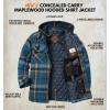 image:imageLegendary Whitetails Mens Ccw Hooded Flannel Shirt Jacket Polyfill Insulated Quilted ShacketSlate Hatchet Plaid