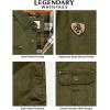 image:imageLegendary Whitetails Mens Flannel Lined Shirt Jacket Waxed Cotton Water Resistant ShacketDark Army